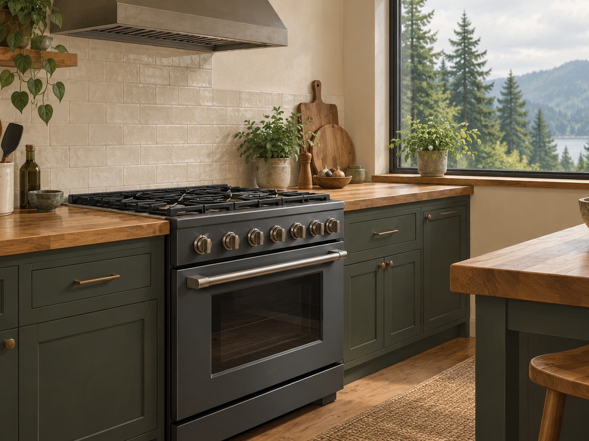 Gas range and its installation setting