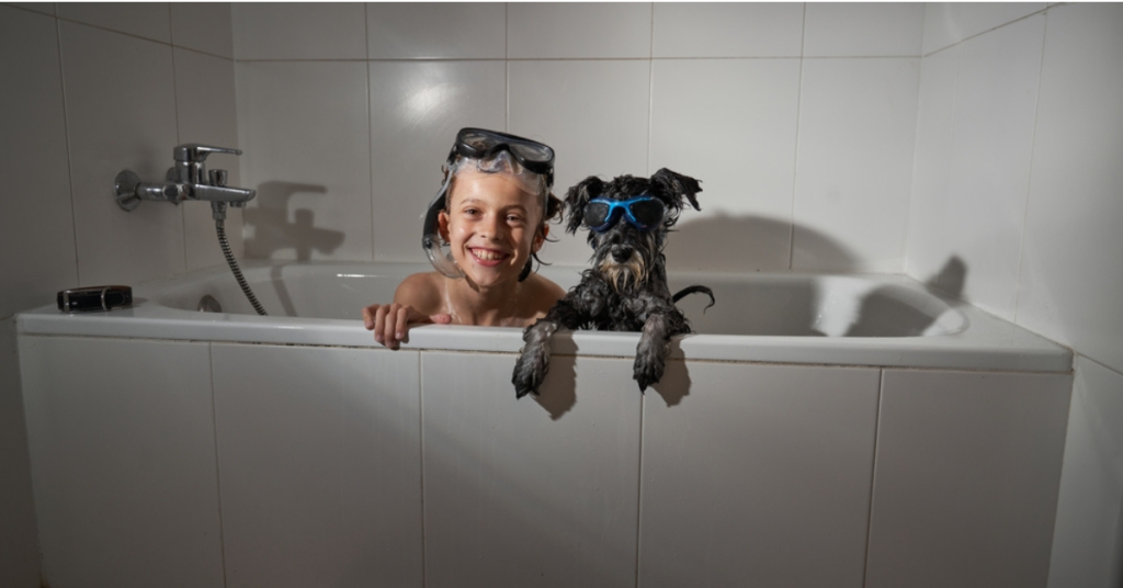 kid friendly and pet friendly bathtub and shower installations