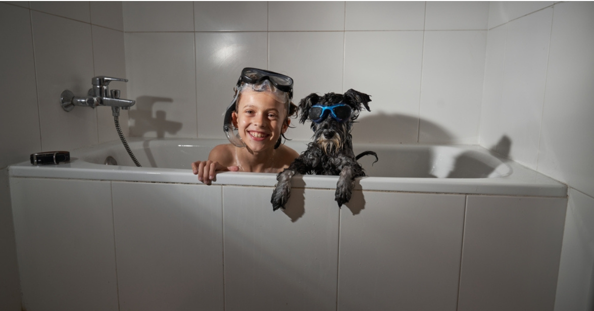 kid friendly and pet friendly bathtub and shower installations