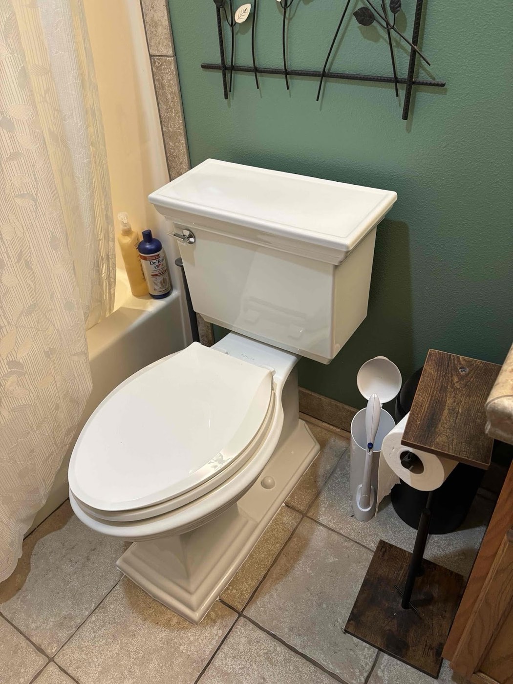 Toilet reset and sealed by True Plumbing in a Vancouver, WA bathroom